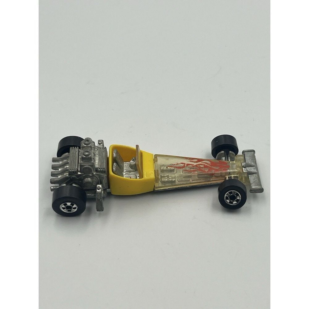 Hot Wheels Odd Rod Yellow w/ Flames 1976 Mattel‎ Blackwall Vintage